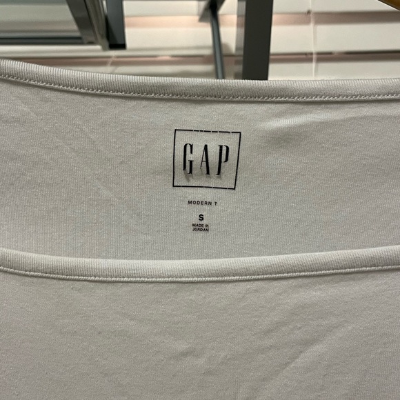 Gap square neck white fitted long sleeve - Picture 2 of 2